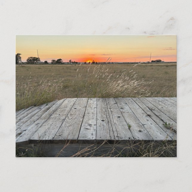 Postal Sunset cerca de Amarillo Texas (Anverso)
