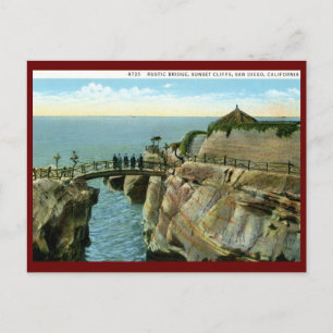 Postal Sunset Cliffs, San Diego, California Vintage