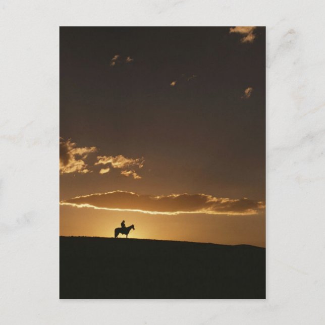 Postal Sunset Cowboy (Anverso)