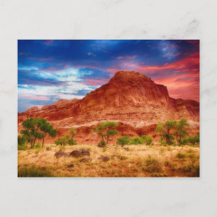 Postal Sunset de Cañones del Desierto de las Monta