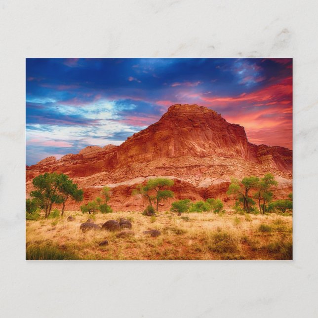 Postal Sunset de Cañones del Desierto de las Monta (Anverso)