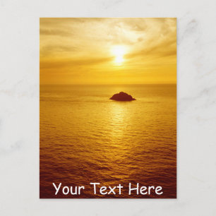Postal Sunset de Cornwall personalizable