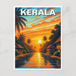 Postal Sunset de Kerala India
