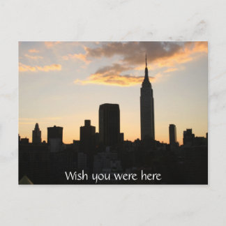 Postal Sunset de la ciudad de Nueva York