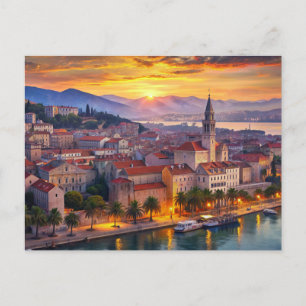 Postal Sunset de la ciudad de Split en Croacia