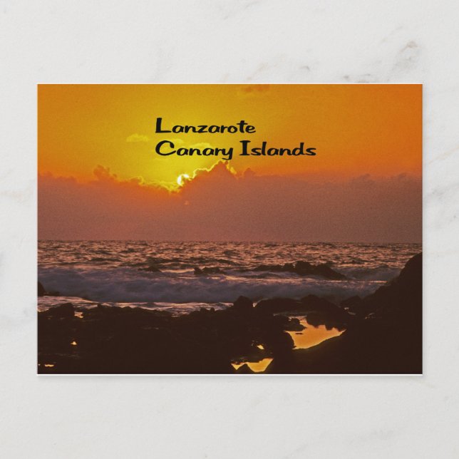 Postal Sunset de Lanzarote (Anverso)