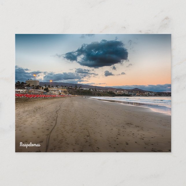 Postal Sunset de Maspalomas (Anverso)
