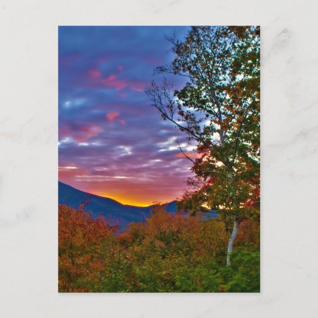 Postal Sunset de New Hampshire Fall (Anverso)