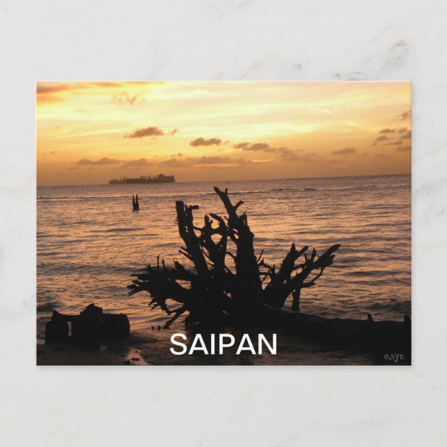 Postal SUNSET de SAIPAN (Anverso)