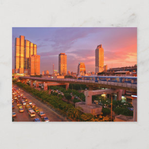 Postal Sunset de Skytrain de Bangkok