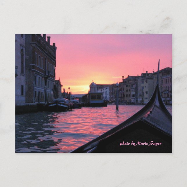 Postal Sunset de Venecia (Anverso)