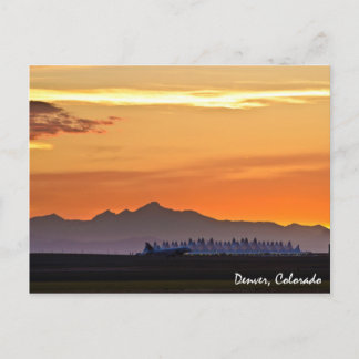 Postal Sunset del aeropuerto internacional de Denv