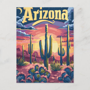 Postal Sunset del desierto de Arizona