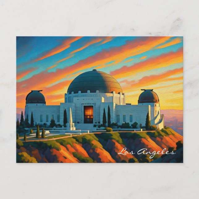 Postal Sunset del Observatorio Griffith Los Angele (Anverso)