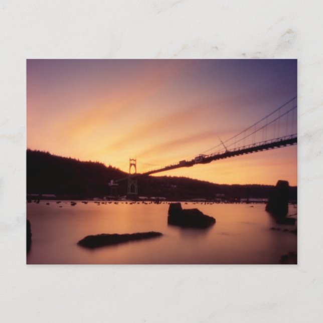 Postal Sunset del puente St Johns (Anverso)