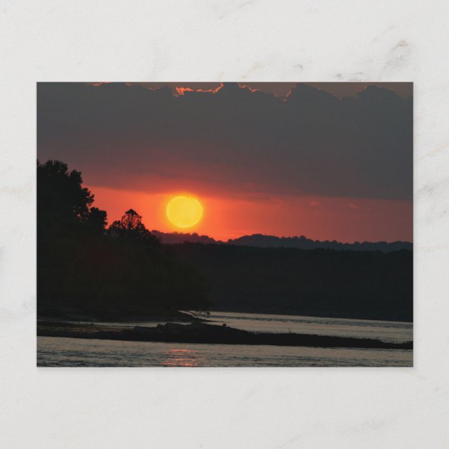 Postal Sunset del río Ohio (Anverso)