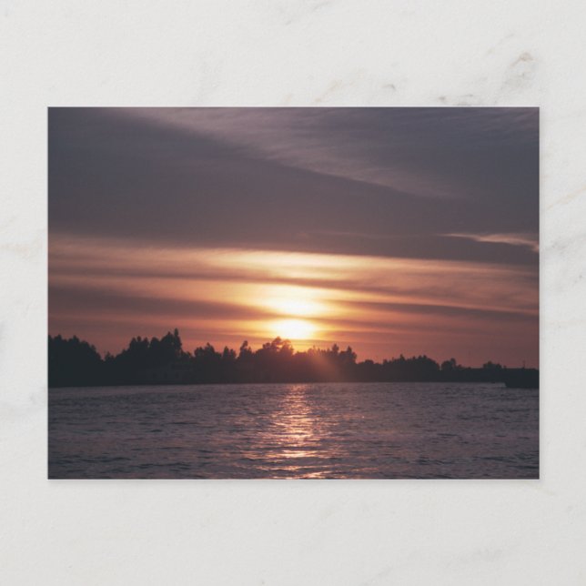 Postal Sunset del río Siagon (Anverso)