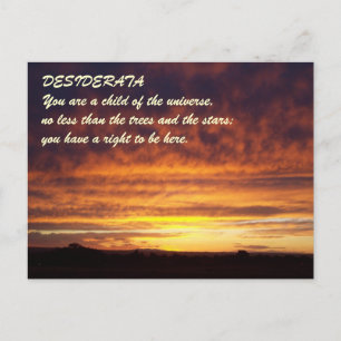 Postal Sunset DESIDERATA