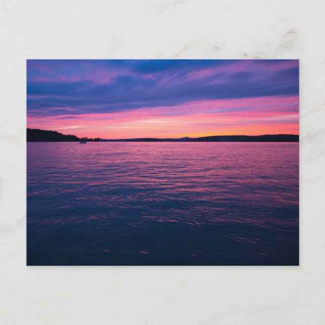 Postal Sunset en el lago Seneca, Ohio (Anverso)