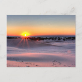 Postal Sunset en el Parque Estatal Silver Lake, Michigan