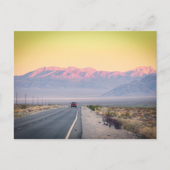 Postal Sunset en el Valle de la Muerte (Anverso)