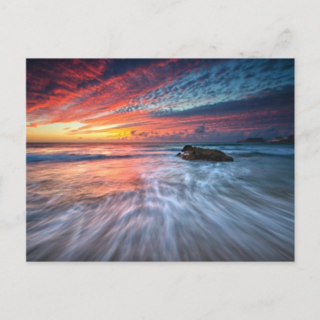 Postal Sunset espectacular | Playa de piedra, El (Anverso)