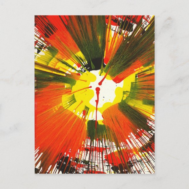 Postal Sunset Fall Colours Spin Art (Anverso)