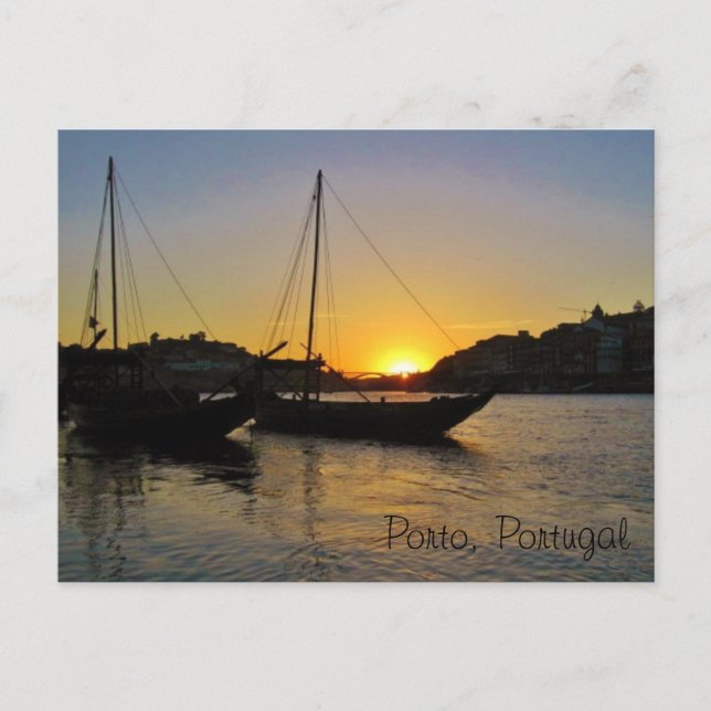 Postal Sunset in Springtime, Porto Portugal (Anverso)