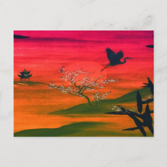 POSTAL SUNSET JAPONÉS ART (Anverso)
