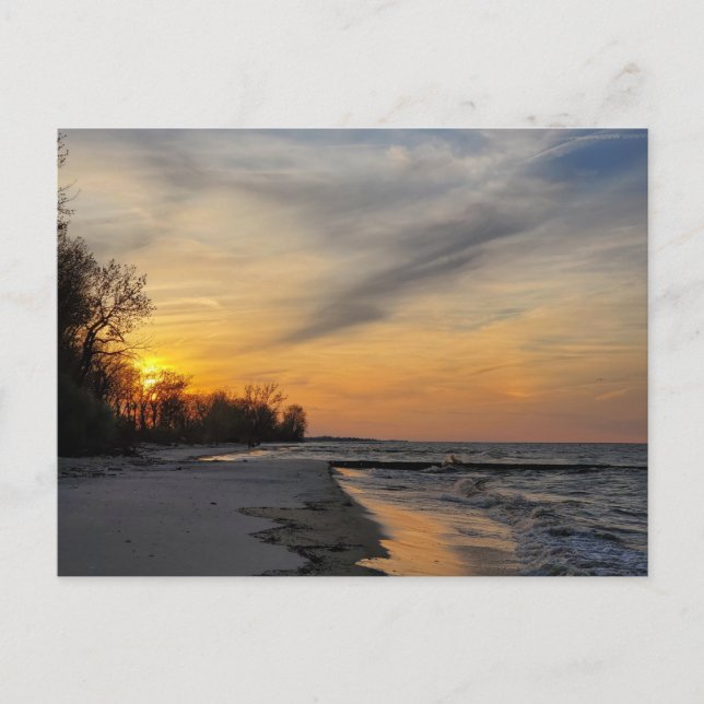 Postal Sunset, Lago Erie, Ohio (Anverso)