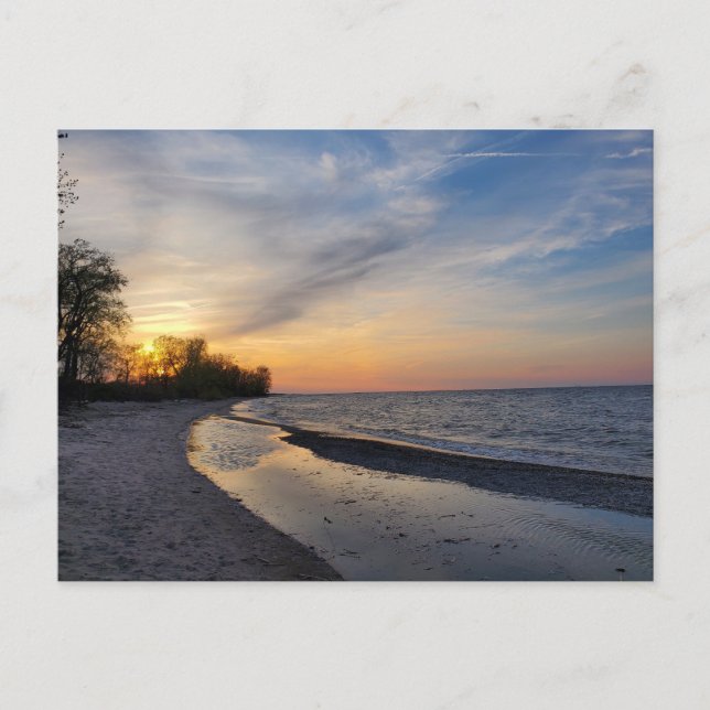 Postal Sunset, Lago Erie, Ohio (Anverso)