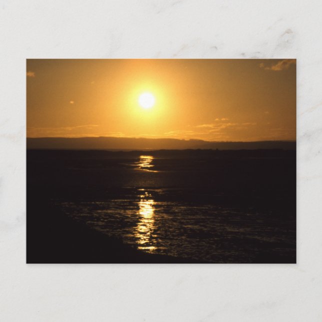 Postal Sunset, Lindisfarne, Inglaterra - Postcard (Anverso)