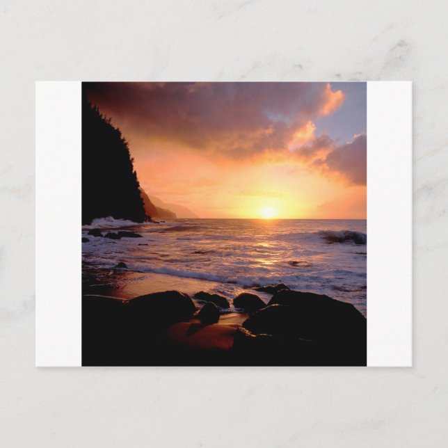 Postal Sunset Na Pali Coast Hawaii (Anverso)