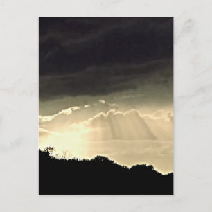 Postal Sunset negro y blanco