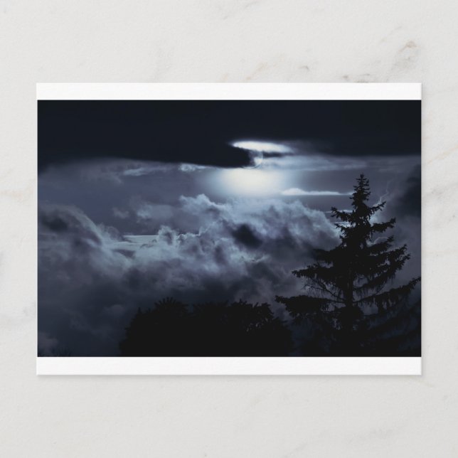 Postal Sunset negro y blanco (Anverso)