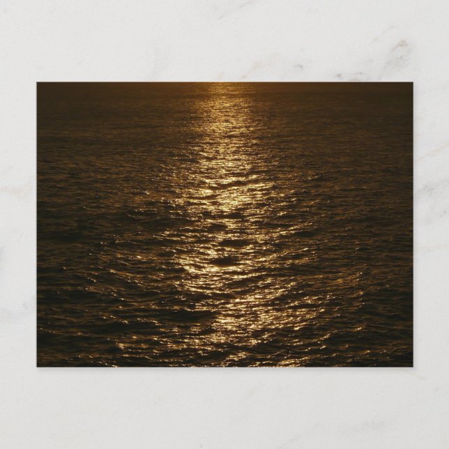 Postal Sunset on the Water Resumen Fotografía del Océano (Anverso)