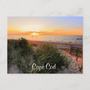 Postal Sunset Over Beach Cape Cod MAMÁES Post Card