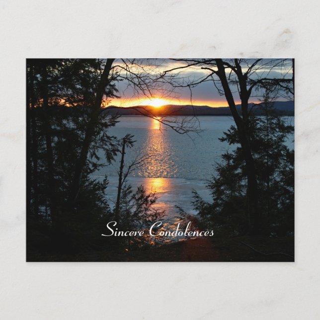Postal Sunset Over Forest Lake Postcard (Anverso)