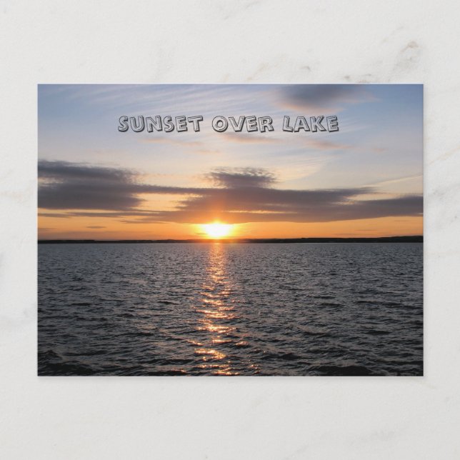 Postal Sunset Over Lake (Anverso)
