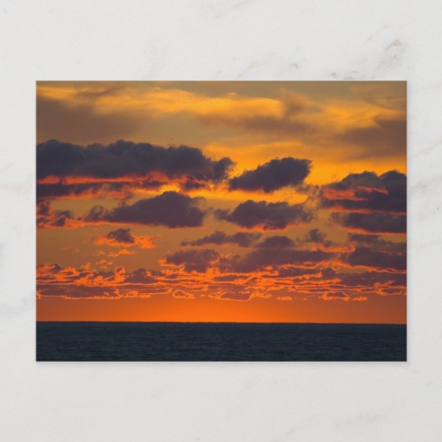 Postal Sunset Over Lake Michigan, Ludington, Michigan (Anverso)