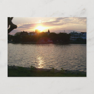 Postal Sunset Over Lake Postcard