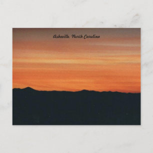 Postal Sunset Post Card, Asheville, Carolina del Norte