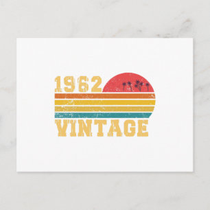 Postal Sunset retro vintage 1962 Cumpleaños