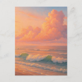 Postal Sunset Sea Cloud - Pastel Painting Style