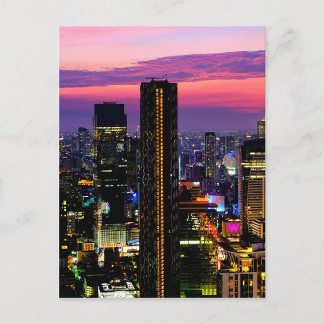 Postal Sunset sobre Bangkok (Anverso)