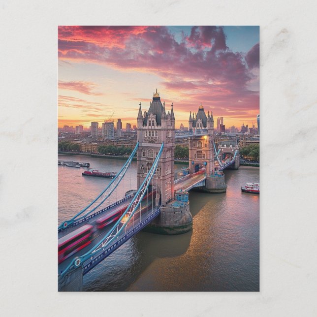 Postal Sunset sobre Londres (Anverso)