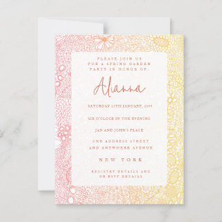 Postal Sunset Sunrise Garden Scene Artist Coral Peach