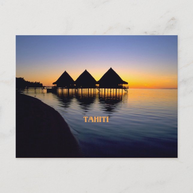 Postal Sunset Tahitiano (Anverso)