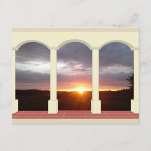 Postal Sunset Under Archway