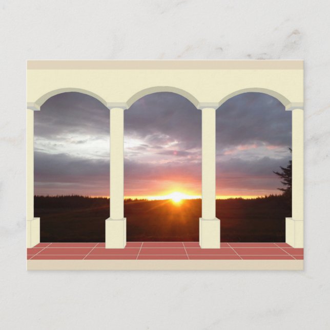Postal Sunset Under Archway (Anverso)